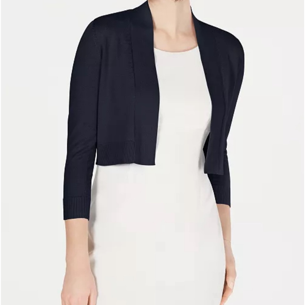 Calvin Klein crop sweater in navy blue, size medium